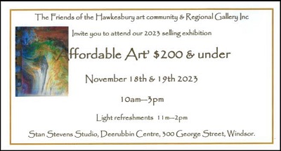 FOHacaRG ‘Affordable Art’ Entries Close on Monday, 13th Nov