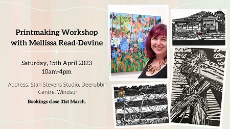 FOHacaRG Printmaking Workshop with Mellissa Read-Devine, 15th April 2023